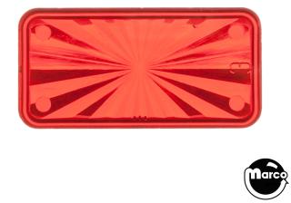 Insert rectangle 3/4 x 1-1/2 inch red starburst