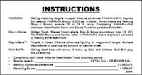 PHARAOH (Williams) Score Cards (4)