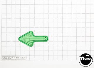 Playfield insert arrow 1-1/2 x 13/16 inch green starburst