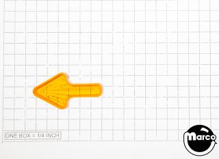 Playfield insert arrow 1-1/2 x 13/16 inch orange starburst