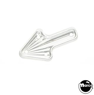 Playfield insert arrow 1-1/2 x 13/16 inch clear