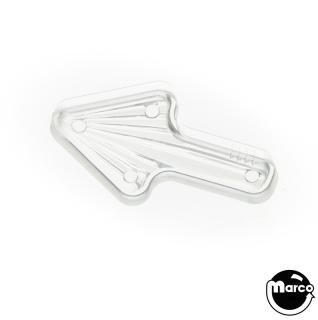 Playfield insert arrow 1-1/2 x 13/16 inch clear