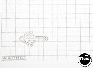 Playfield insert arrow 1-1/2 x 13/16 inch clear