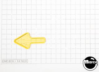 Playfield insert arrow 1-1/2 x 13/16 inch yellow starburst