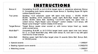 BARRACORA (Williams) Score Card