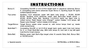 BARRACORA (Williams) Score Card