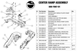 SPIDERMAN VAULT (Stern) Ramp center plastic