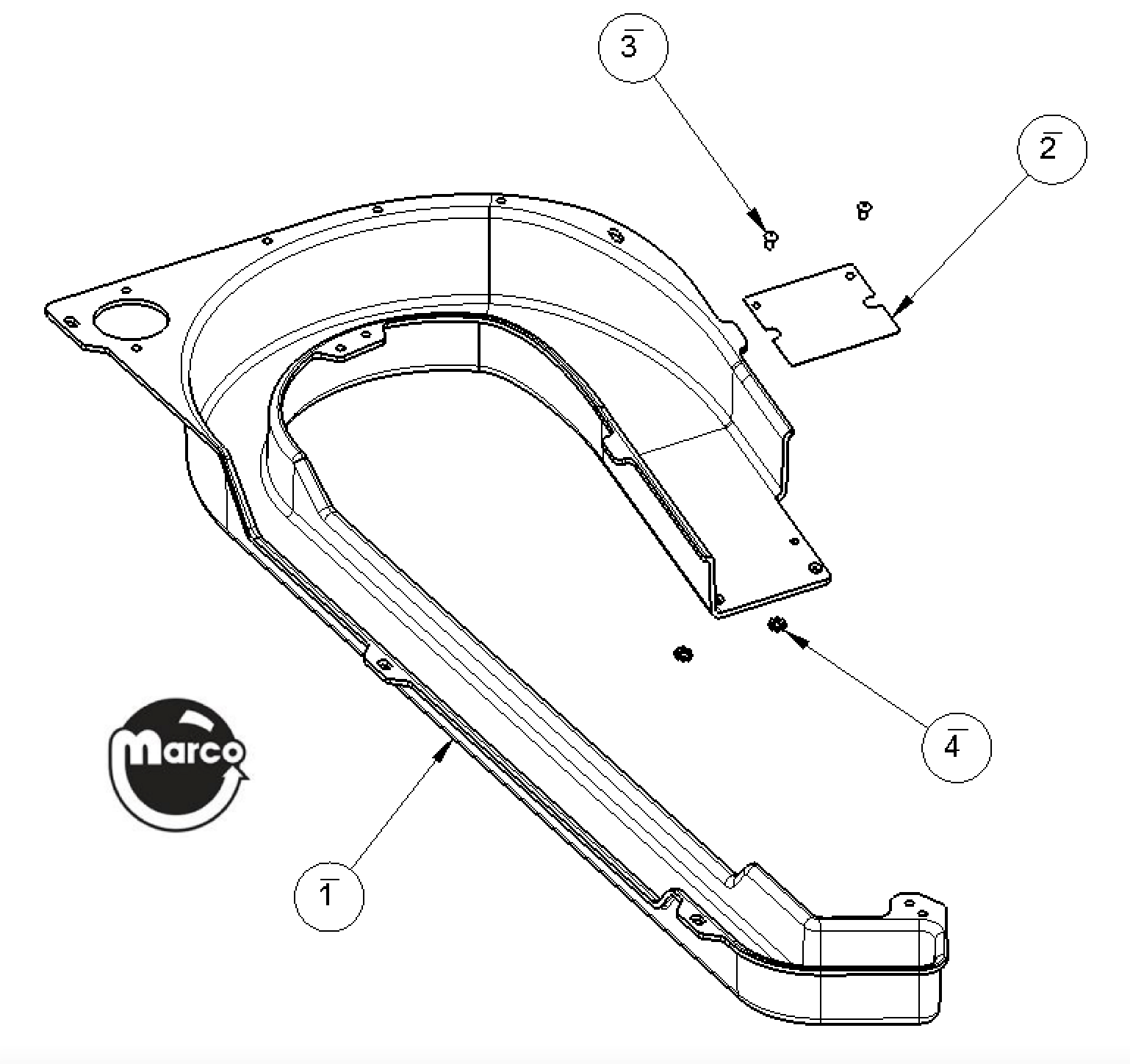 ROLLING STONES (Stern) Ramp assembly left