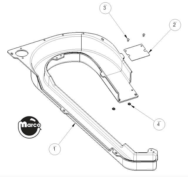 ROLLING STONES (Stern) Ramp assembly left