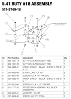 BLACK KNIGHT SOR (Stern) Plastic assembly No.18