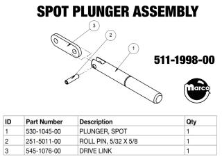 MUNSTERS (Stern) Spot plunger assembly