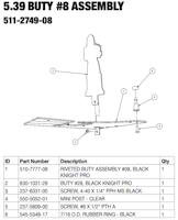 BLACK KNIGHT SOR (Stern) Plastic assembly No.8