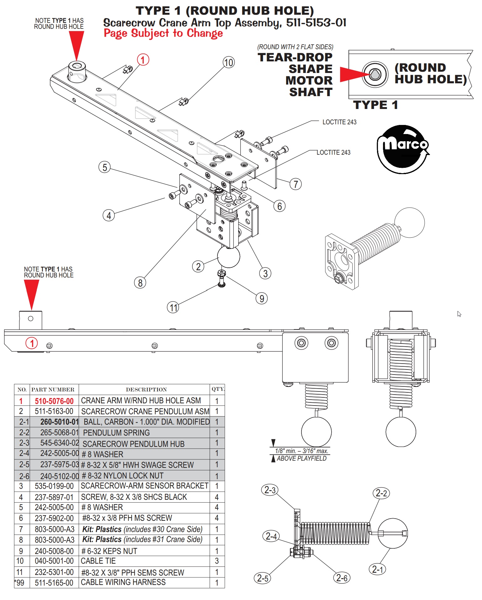 BATMAN (Stern) Scarecrow crane assembly Type 1