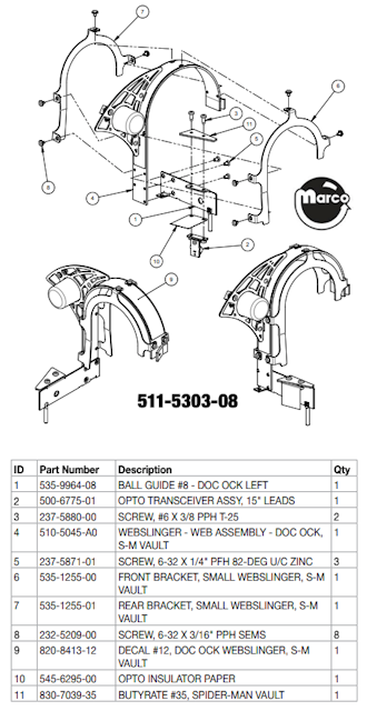 SPIDERMAN VAULT (Stern) Doc Ock Webslinger assembly