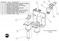 TRANSFORMERS LE (Stern) Dual coil bracket assembly