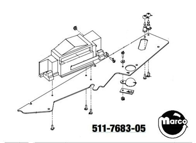 GHOSTBUSTERS LE (Stern) Plastic 05 assembly USE 545-9836-01