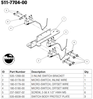 Switch 3 bank inline assembly Stern