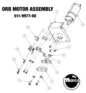 GUARDIANS OF GALAXY PREMIUM (Stern) Orb motor assembly