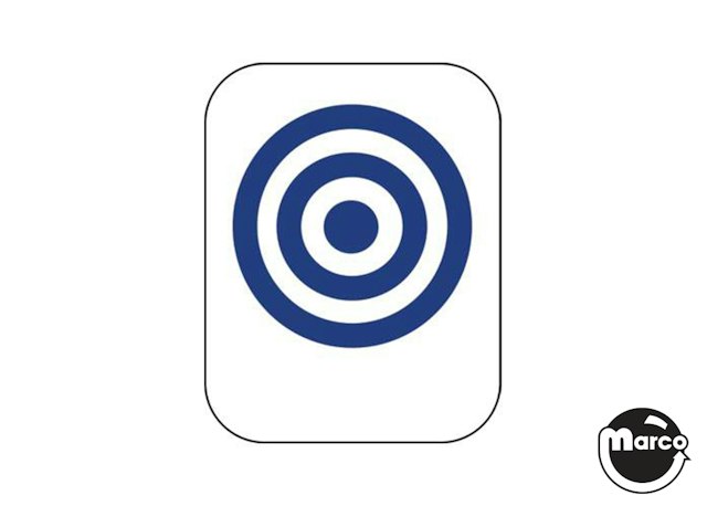 Drop target decal Bally bullseye blue