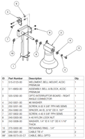 AC/DC PREMIUM (Stern) Swinging bell bracket