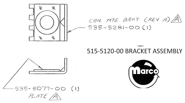 Coil bracket Data East / Sega USE 535-5281-00