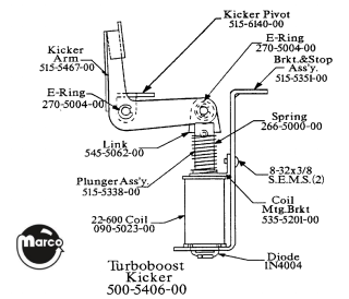 Z coil bracket Data East 3 hole