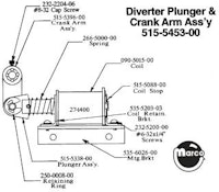 Diverter plunger and crank assembly Data East / Sega