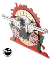 GUNS N ROSES (Data East) Backbox pinball topper