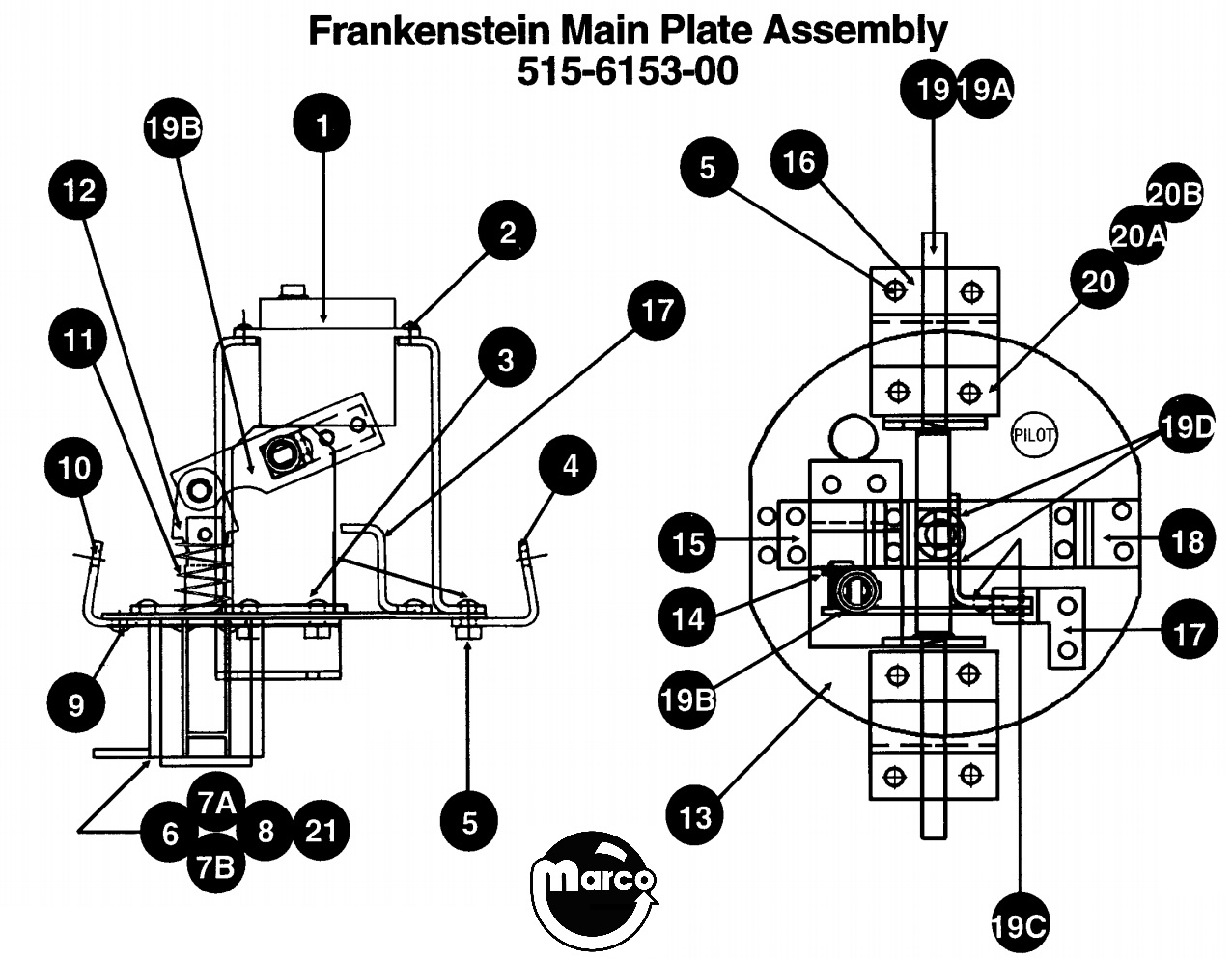 FRANKENSTEIN (Sega) Link plate & pin