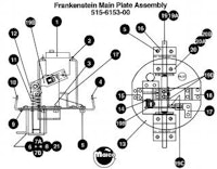 FRANKENSTEIN (Sega) Square shaft & bracket assembly
