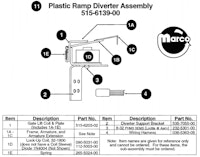 Diverter assembly - plastic ramp