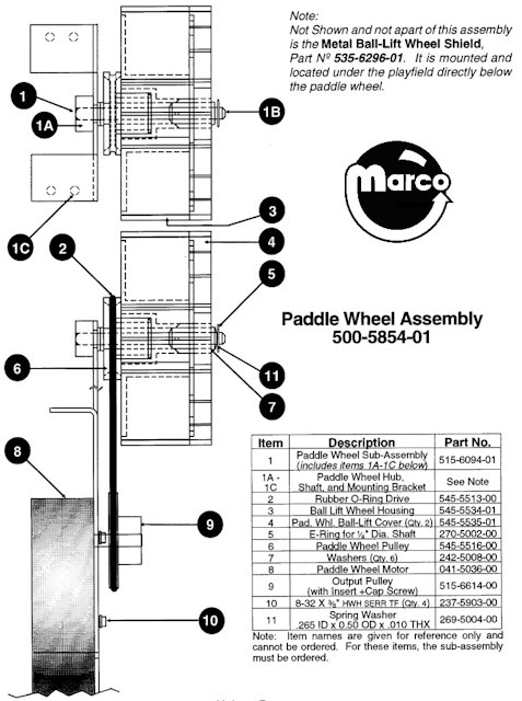 MAVERICK (Sega) Paddle wheel pulley output