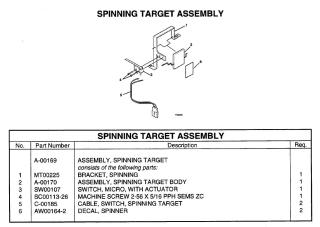 Spinner target blank 1 x 1-1/4 inch