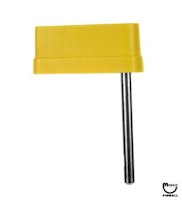 Flipper & shaft 2 inch short yellow Stern