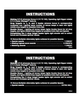 WARLOK (Williams) Score card set (4)