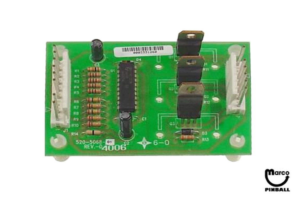 520-5068-01 - Aux driver board 3 xtr - Marco Specialties Pinball Parts