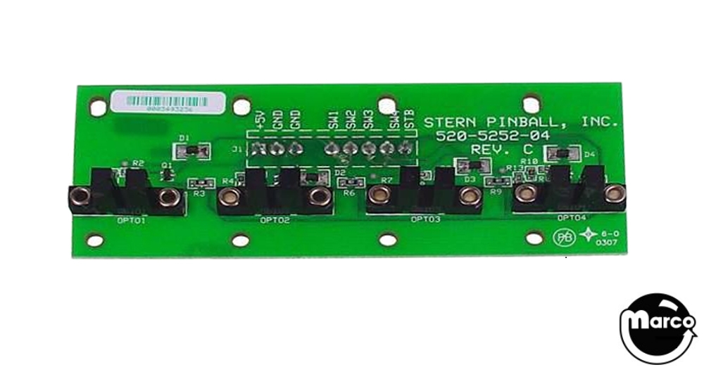 520-5252-04 - Opto board - Stern 4 bank - Marco Specialties