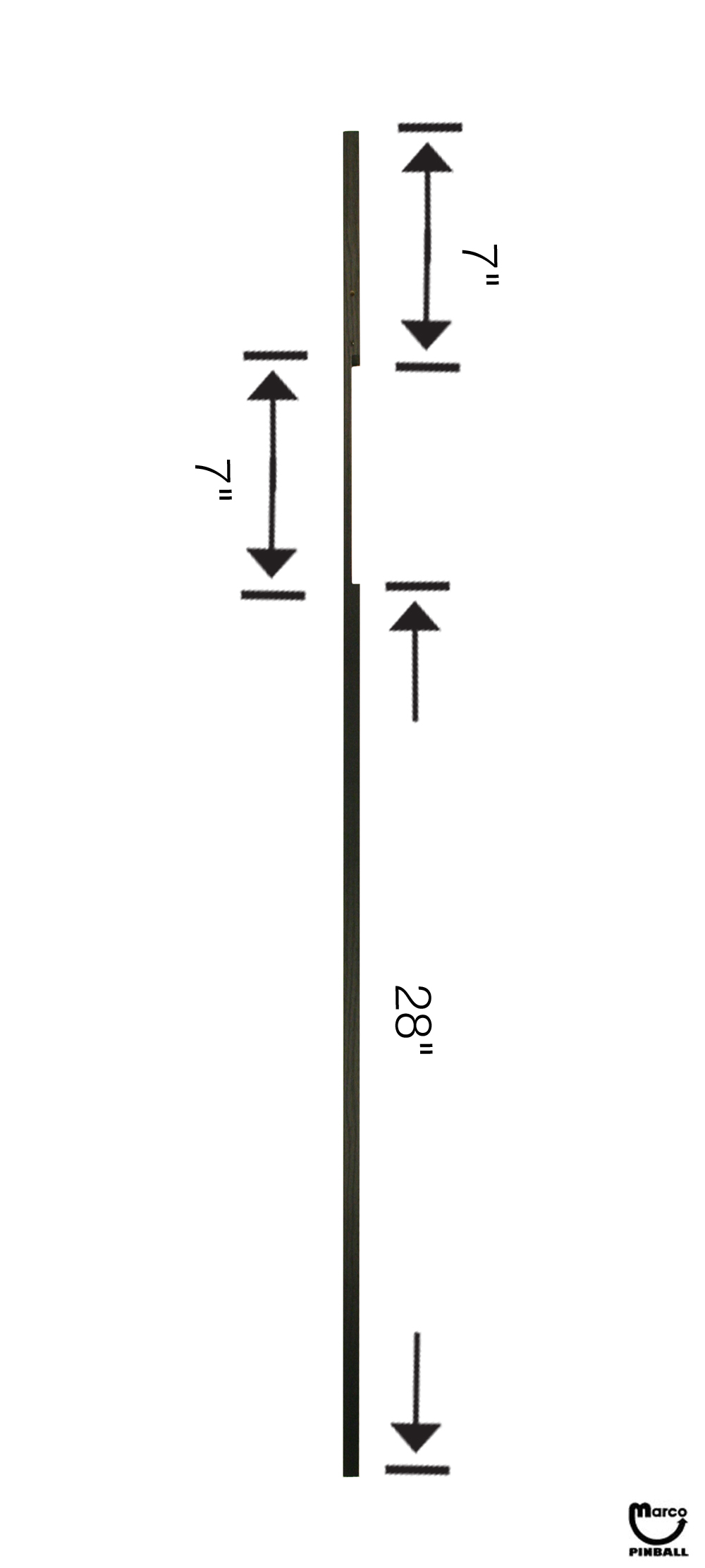 AVATAR (Stern) Wood playfield rail 42 inch