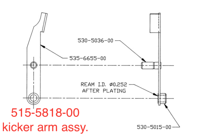 Kicker arm bushing