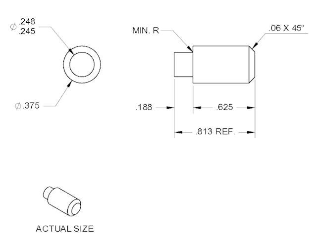Pivot pin for 500-5329-XX brackets