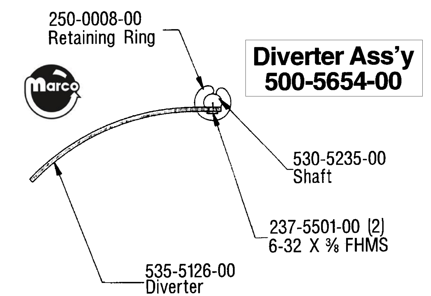 TALES FROM THE CRYPT (DE) Diverter arm shaft