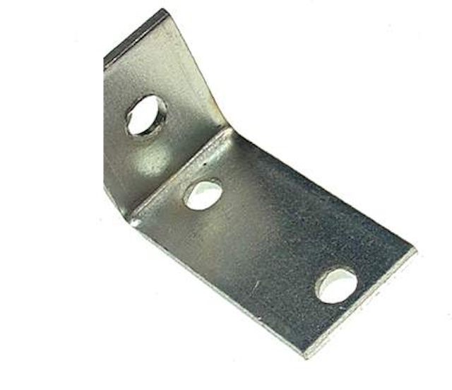 Bracket L with 3 holes cut corner