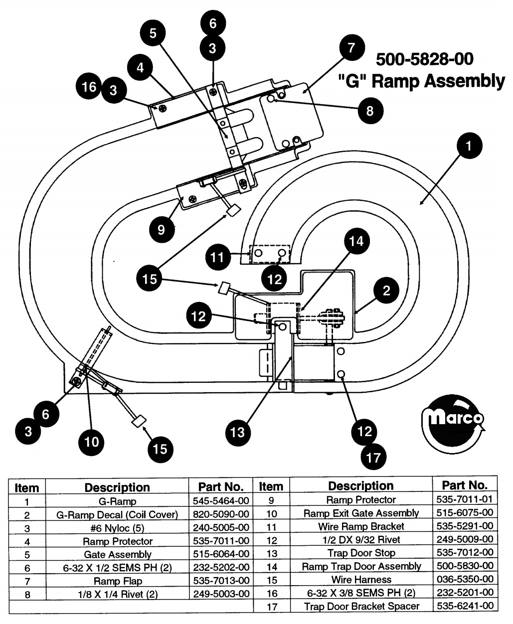 GUNS N ROSES (Data East) G ramp flap
