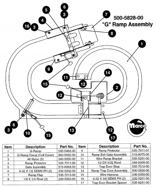GUNS N ROSES (Data East) G ramp flap