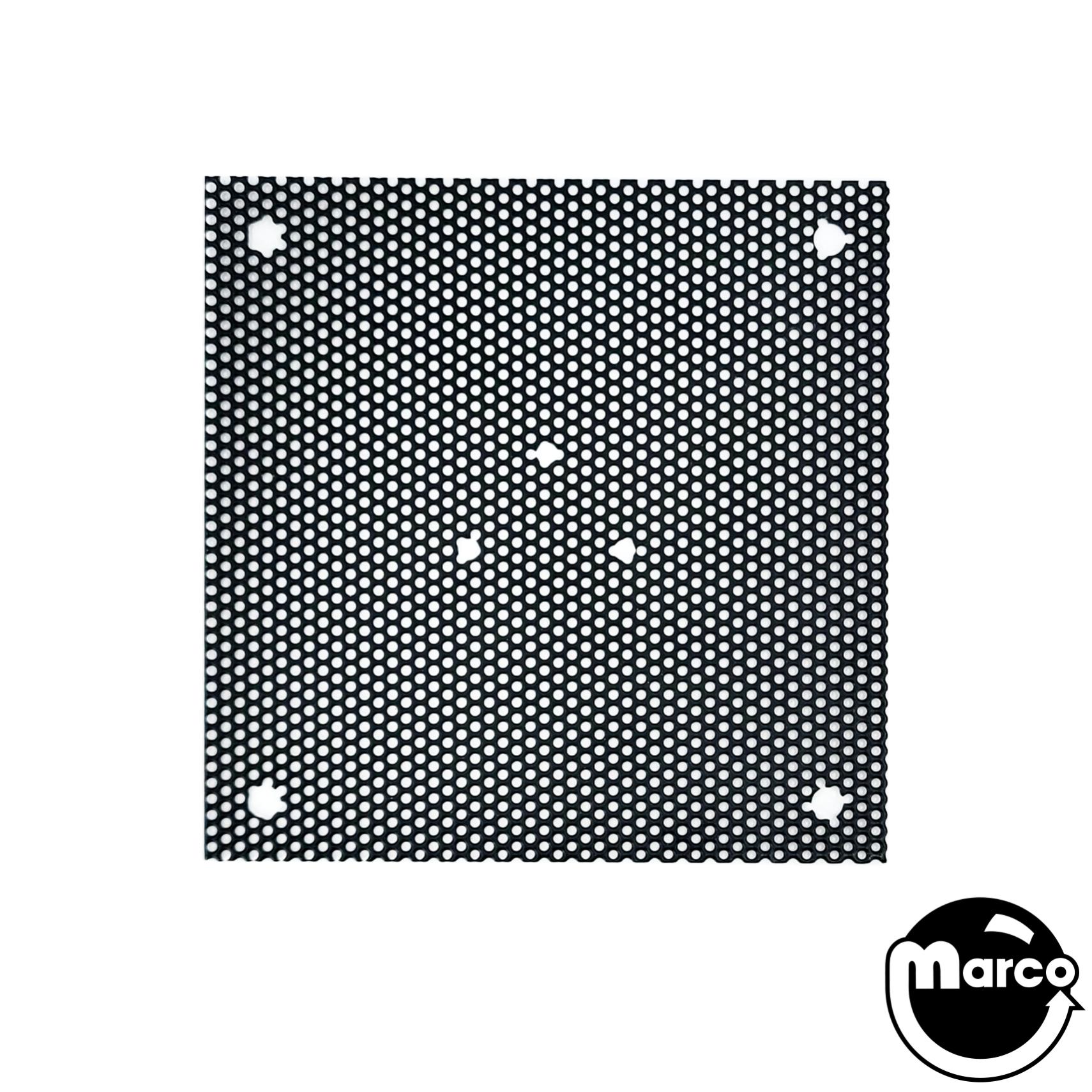 Speaker grille - black 4 x 4 inch with emblem mounting holes