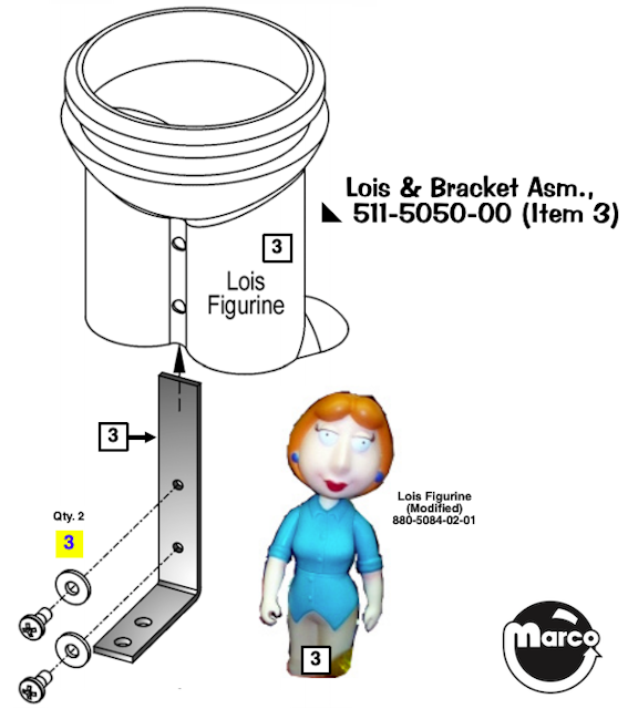 FAMILY GUY (Stern) Lois mounting bracket