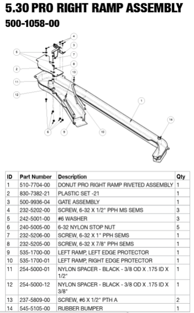 Right Plastic Ramp for Star Wars Pro (STERN)