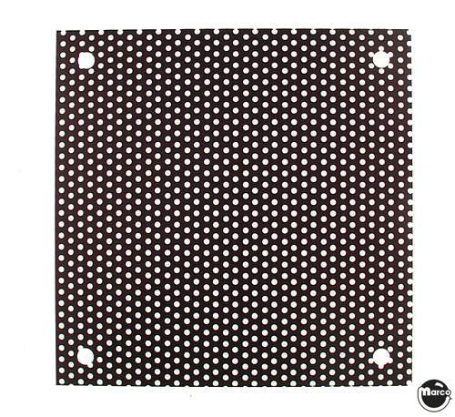 Plastic black grille - 4 x 4 inch .16inch speaker vent holes (5/32) inches