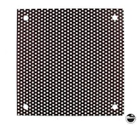Plastic black grille - 4 x 4 inch .16inch speaker vent holes (5/32) inches