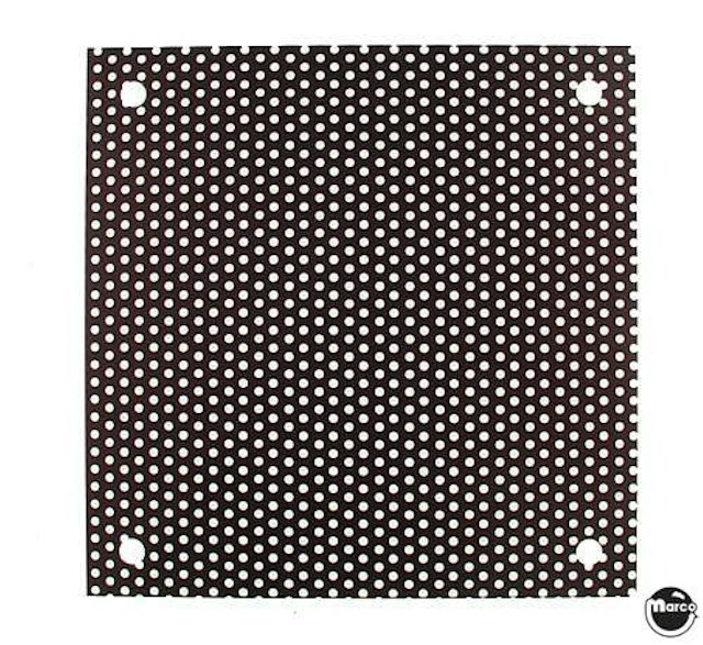Plastic black grille - 4 x 4 inch .16inch speaker vent holes (5/32) inches